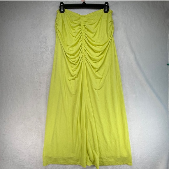 House of Harlow 1960 Maxi Dress Strapless Ruched Yellow‎ Size M - Picture 1 of 8